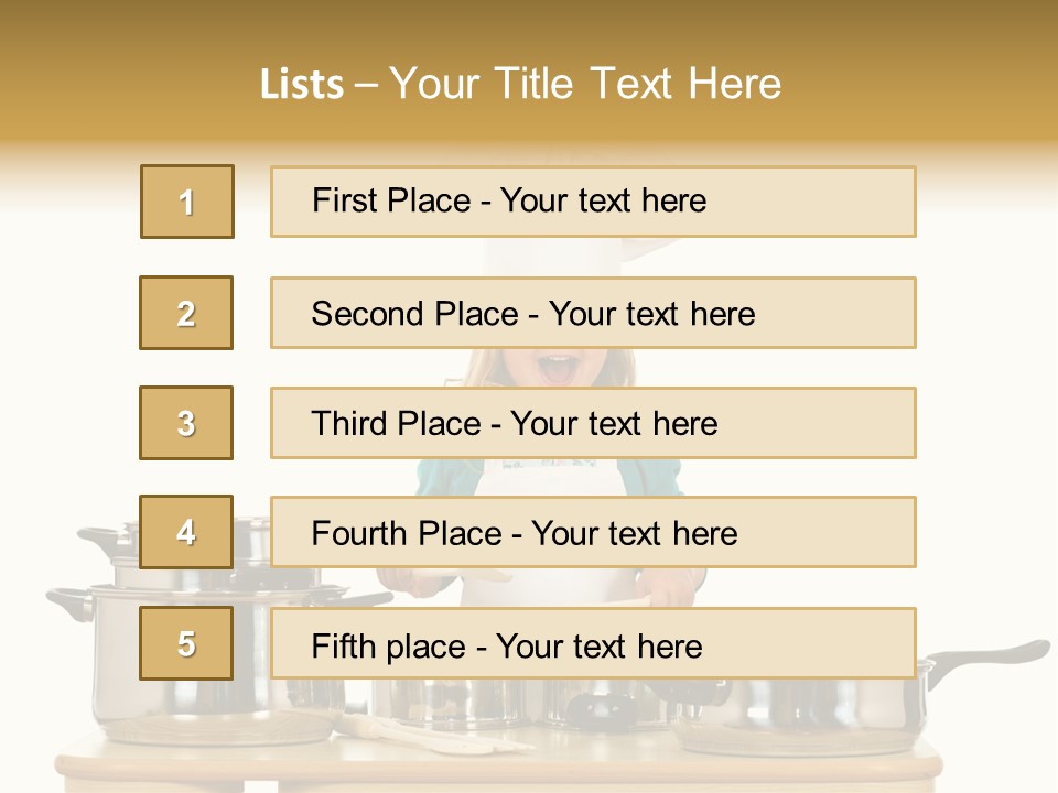 Wooden Girl Food PowerPoint Template