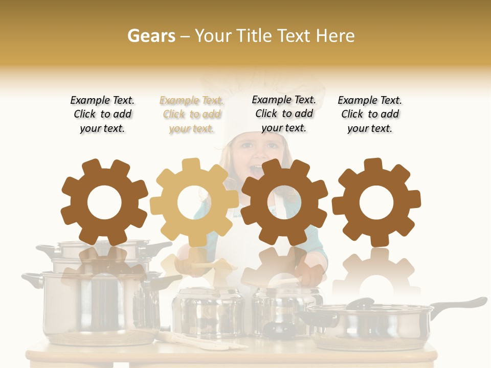 Wooden Girl Food PowerPoint Template