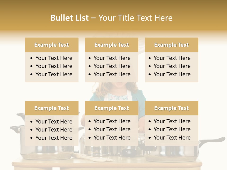 Wooden Girl Food PowerPoint Template