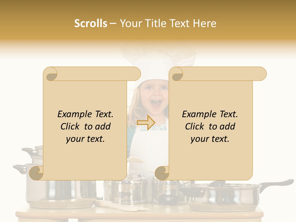 Wooden Girl Food PowerPoint Template