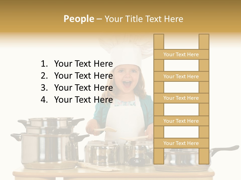 Wooden Girl Food PowerPoint Template