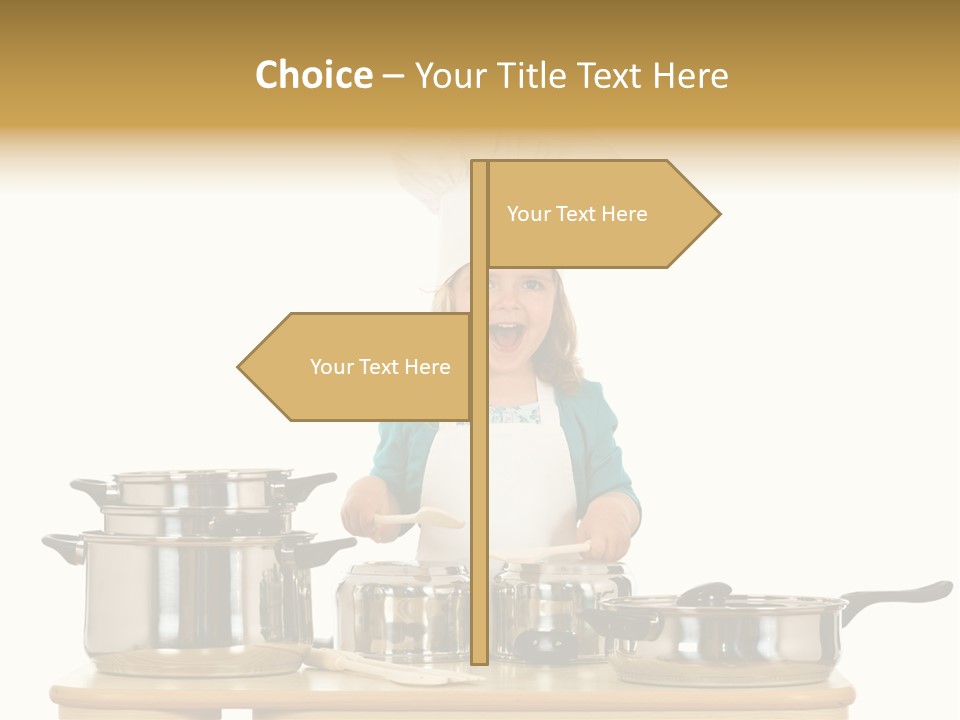 Wooden Girl Food PowerPoint Template