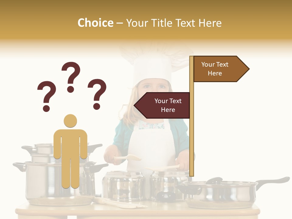 Wooden Girl Food PowerPoint Template