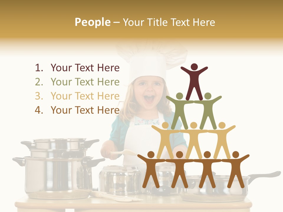 Wooden Girl Food PowerPoint Template