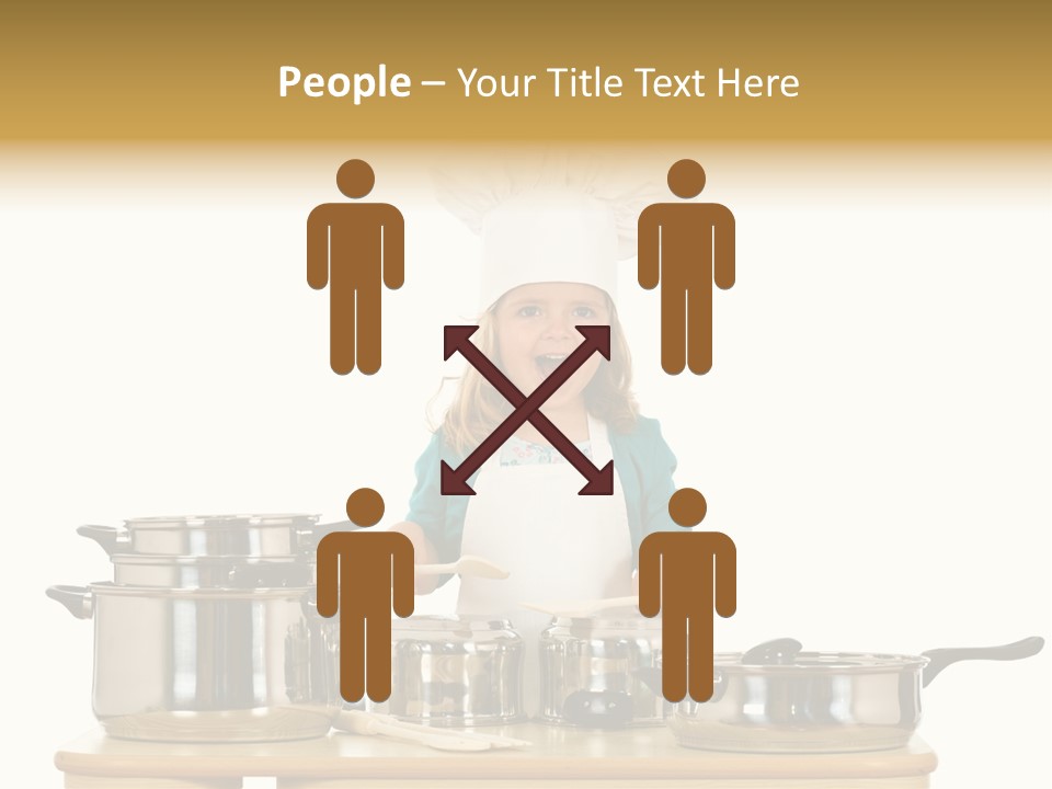 Wooden Girl Food PowerPoint Template