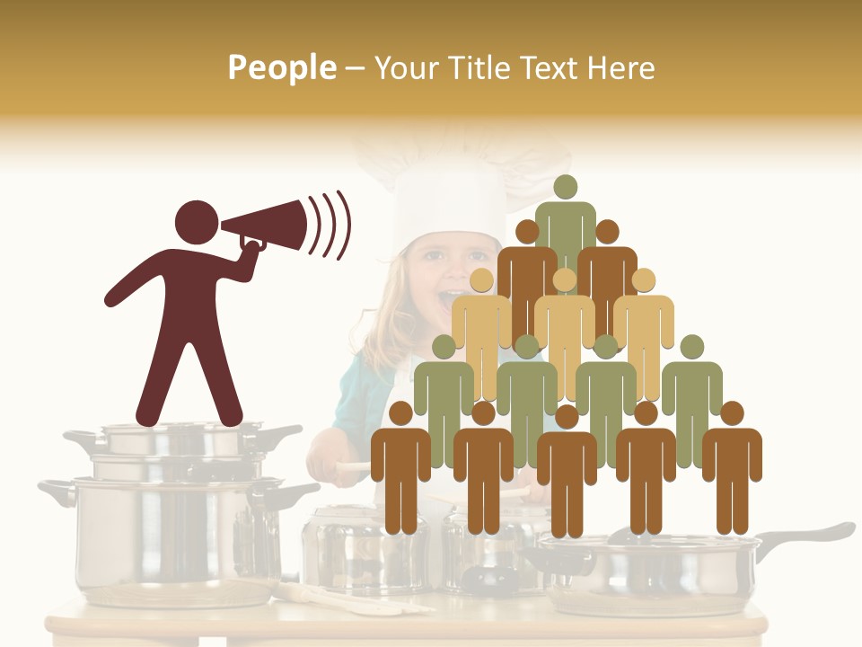 Wooden Girl Food PowerPoint Template