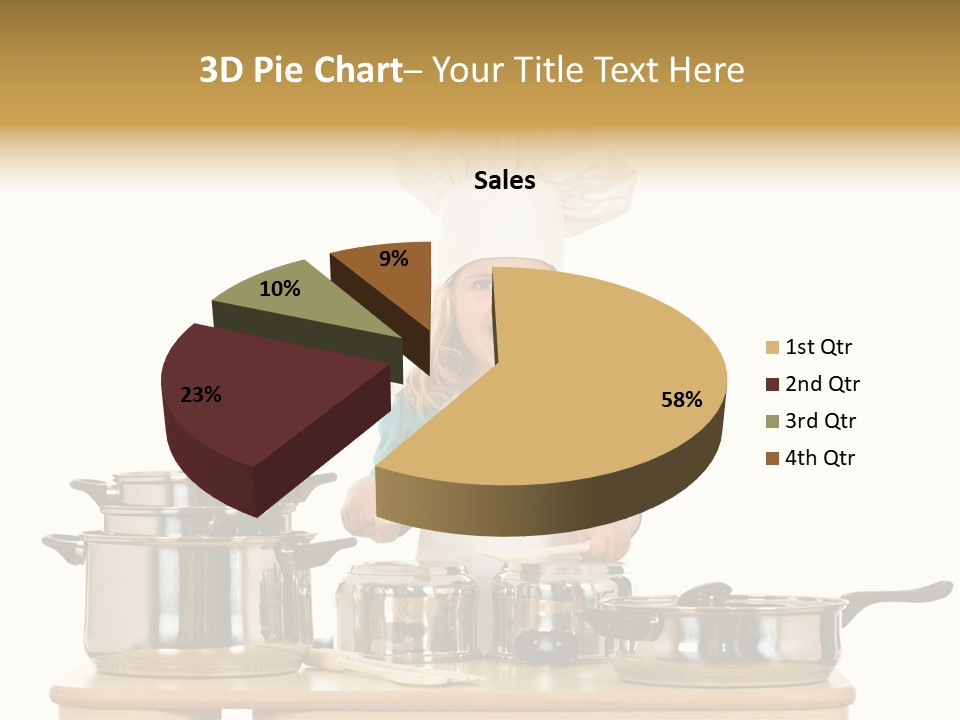 Wooden Girl Food PowerPoint Template