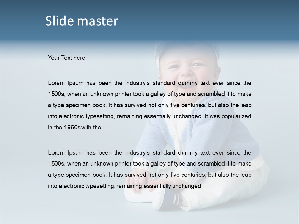 Fun Son Isolated PowerPoint Template