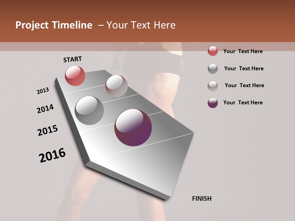 Performer Female Disco PowerPoint Template