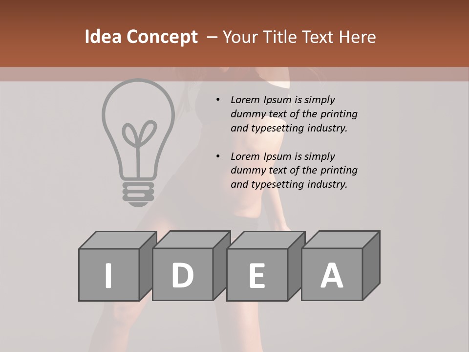 Performer Female Disco PowerPoint Template