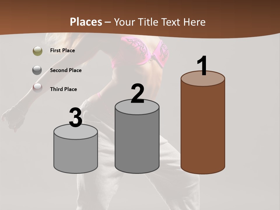 Femininity Voluptuous Blond PowerPoint Template