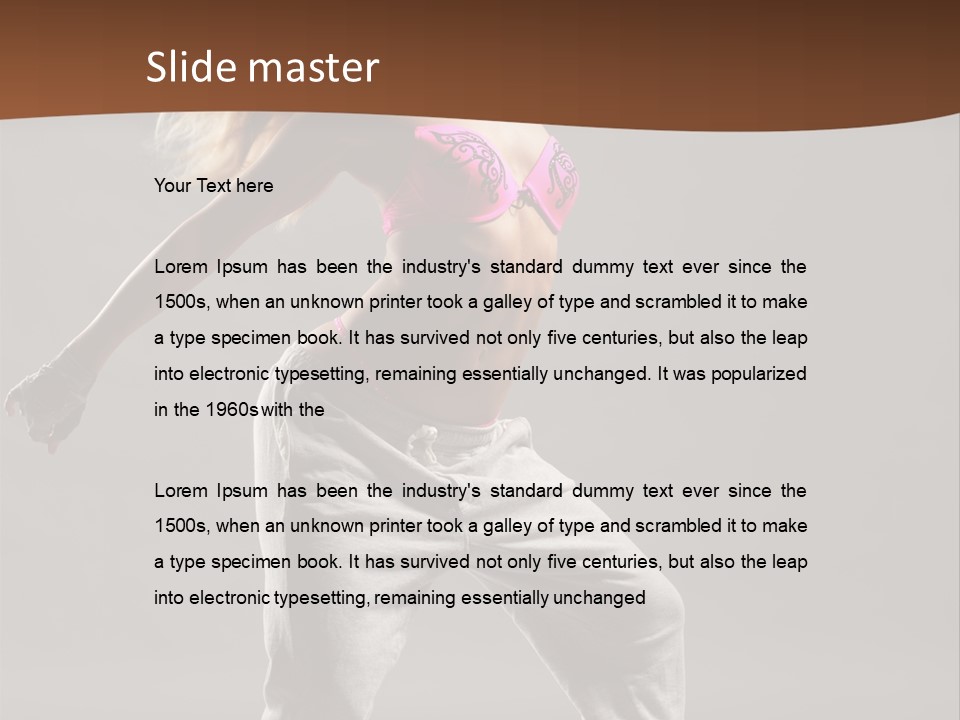 Femininity Voluptuous Blond PowerPoint Template