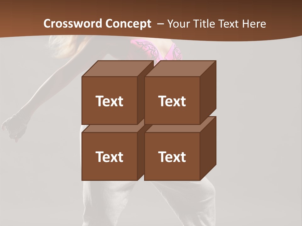 Femininity Voluptuous Blond PowerPoint Template