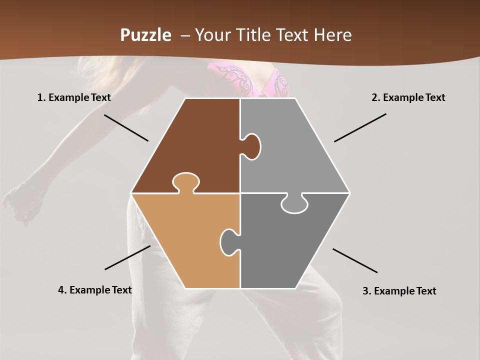 Femininity Voluptuous Blond PowerPoint Template