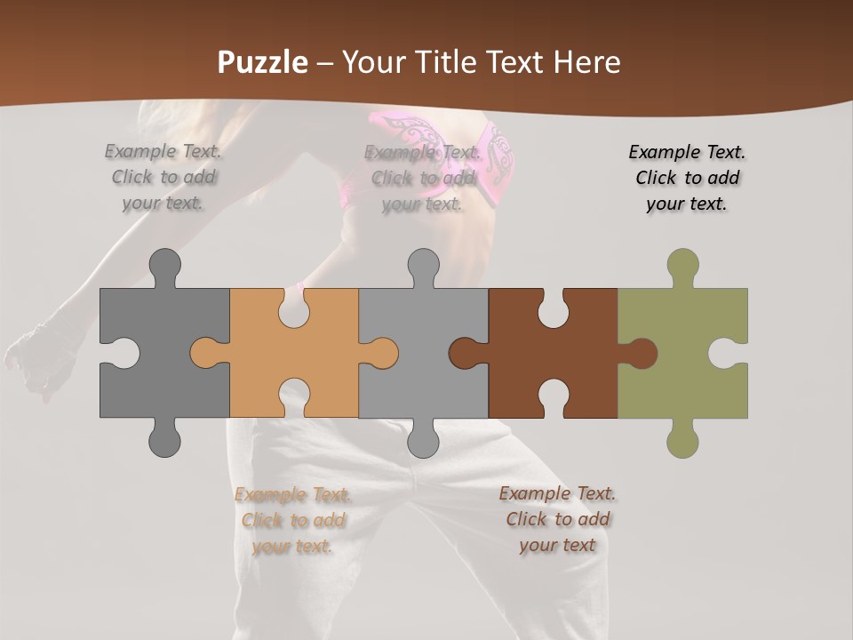 Femininity Voluptuous Blond PowerPoint Template