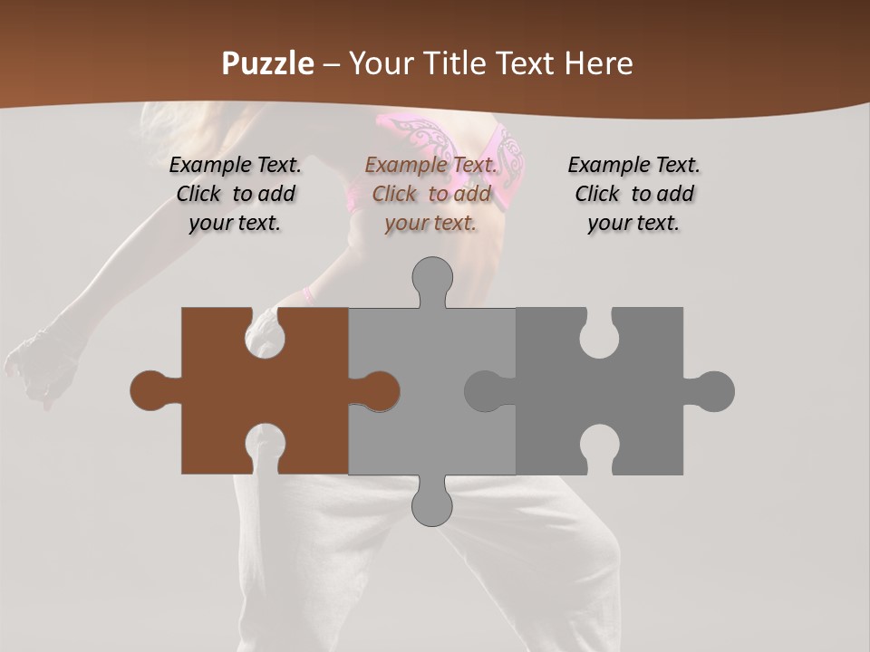 Femininity Voluptuous Blond PowerPoint Template