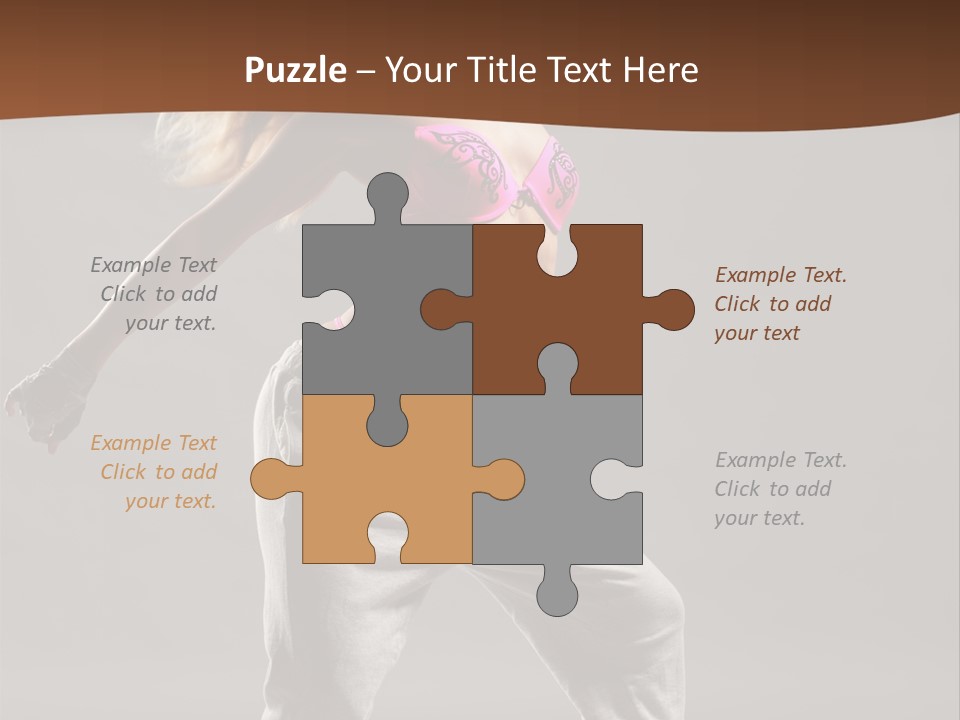 Femininity Voluptuous Blond PowerPoint Template