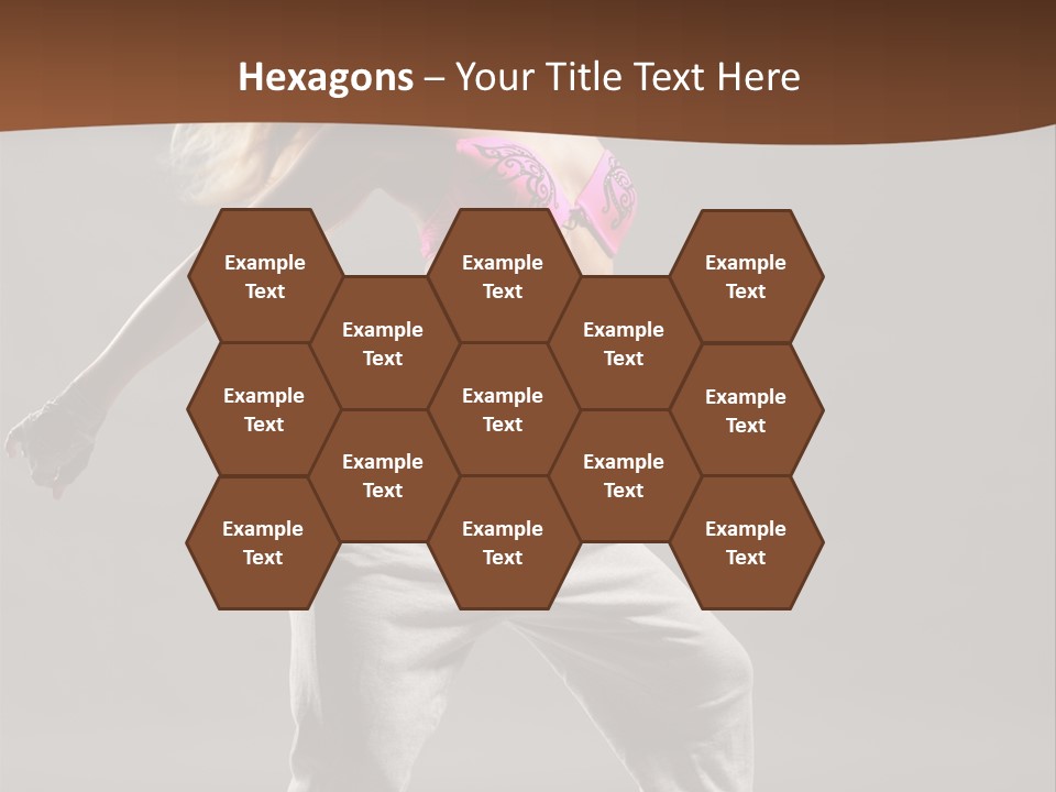 Femininity Voluptuous Blond PowerPoint Template