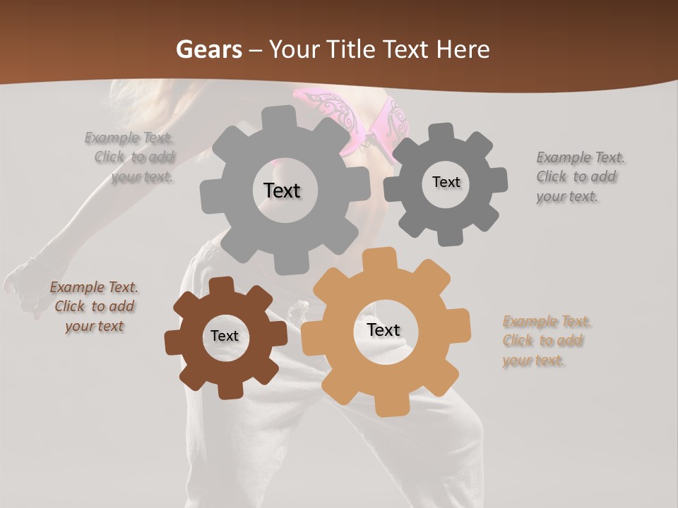 Femininity Voluptuous Blond PowerPoint Template