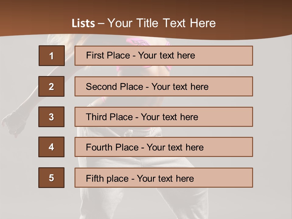 Femininity Voluptuous Blond PowerPoint Template
