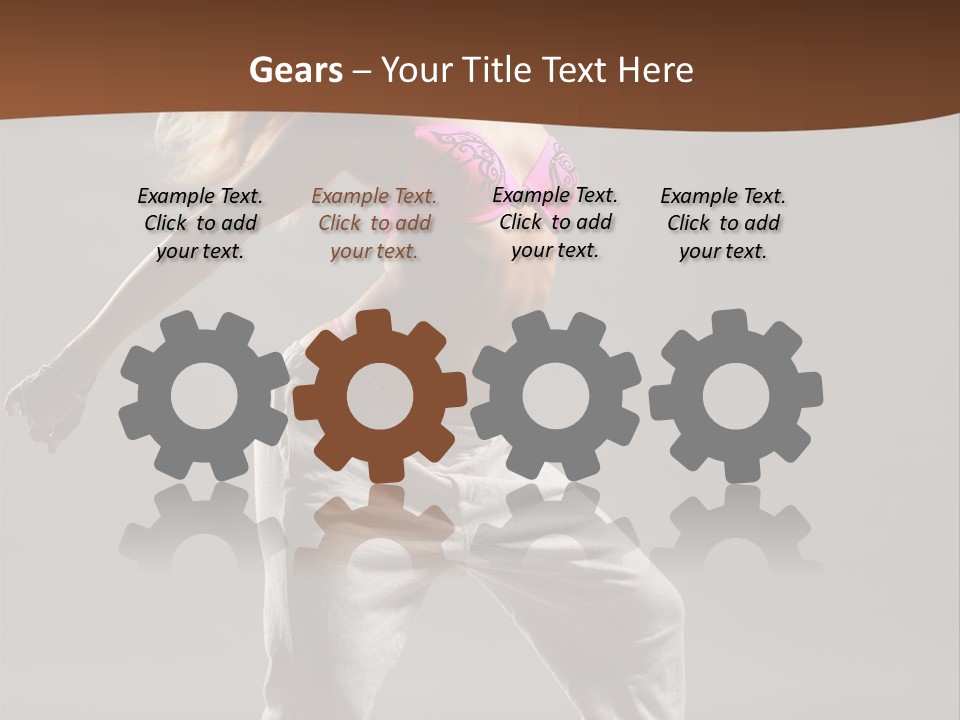 Femininity Voluptuous Blond PowerPoint Template