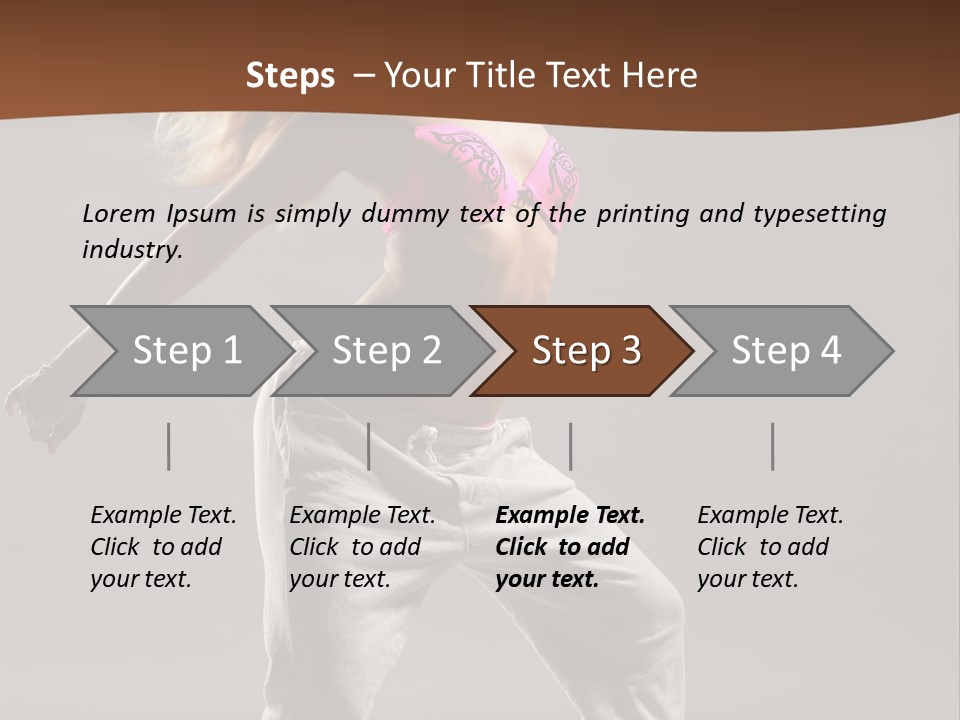 Femininity Voluptuous Blond PowerPoint Template