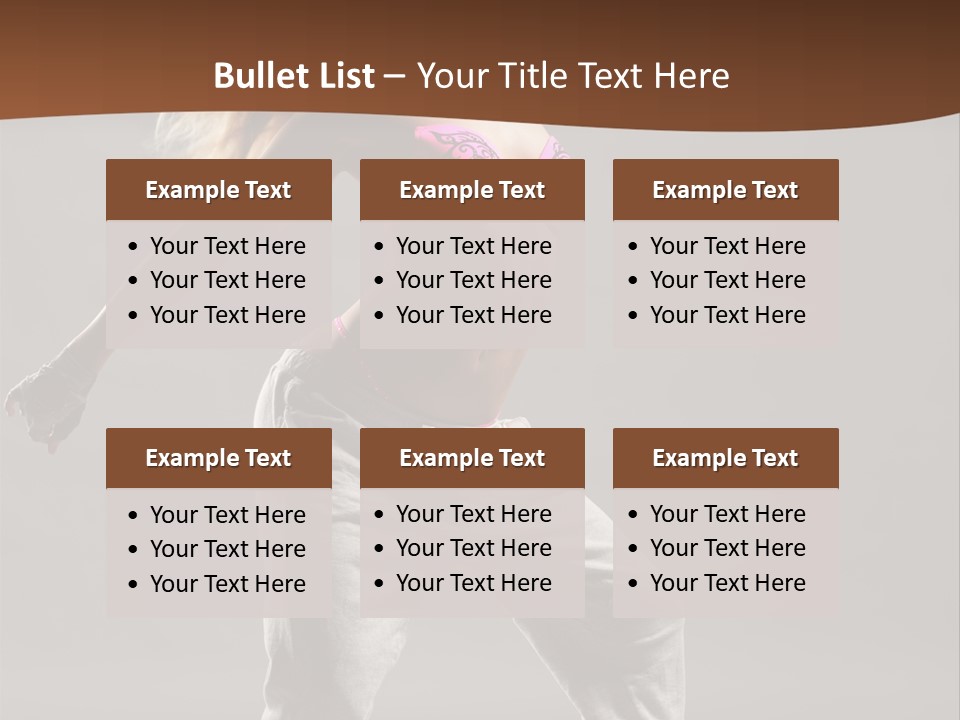 Femininity Voluptuous Blond PowerPoint Template