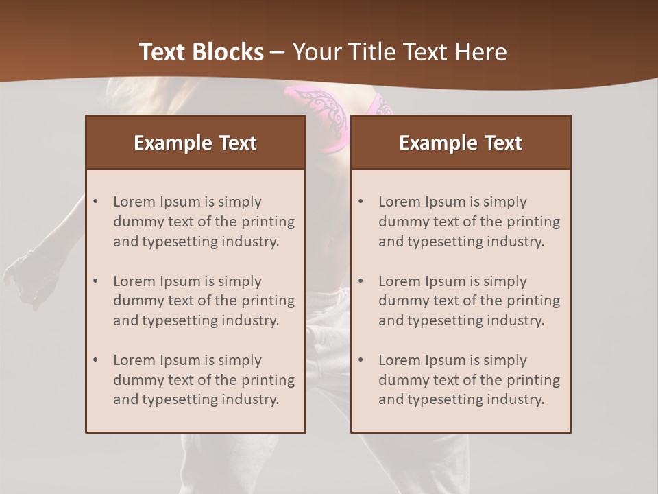 Femininity Voluptuous Blond PowerPoint Template