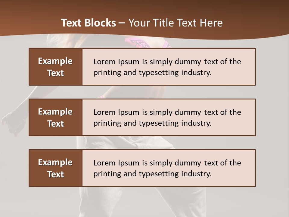 Femininity Voluptuous Blond PowerPoint Template