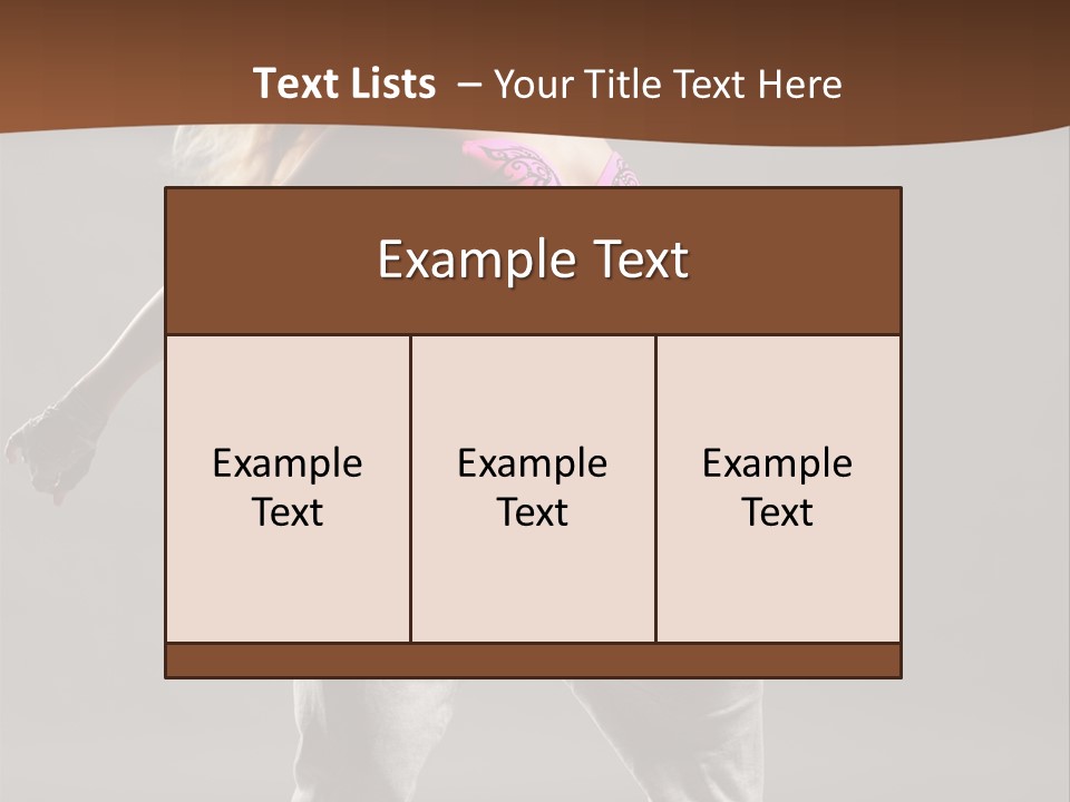 Femininity Voluptuous Blond PowerPoint Template