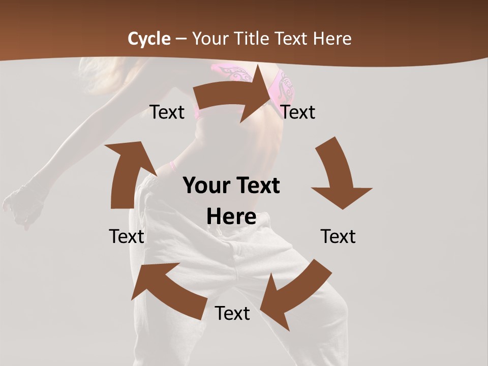 Femininity Voluptuous Blond PowerPoint Template