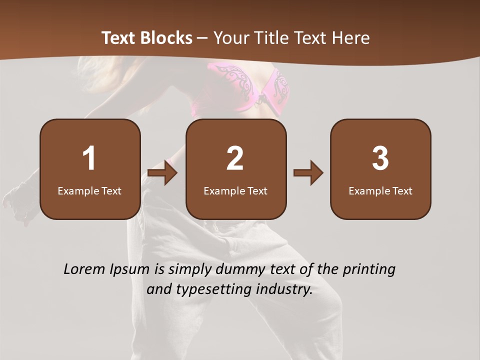Femininity Voluptuous Blond PowerPoint Template
