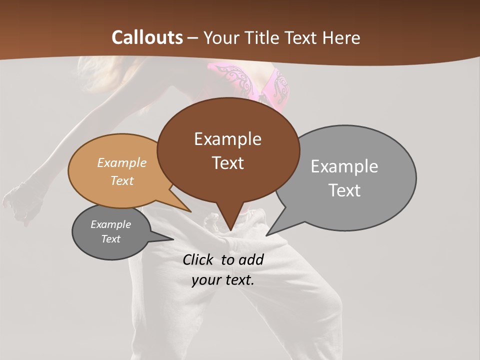 Femininity Voluptuous Blond PowerPoint Template