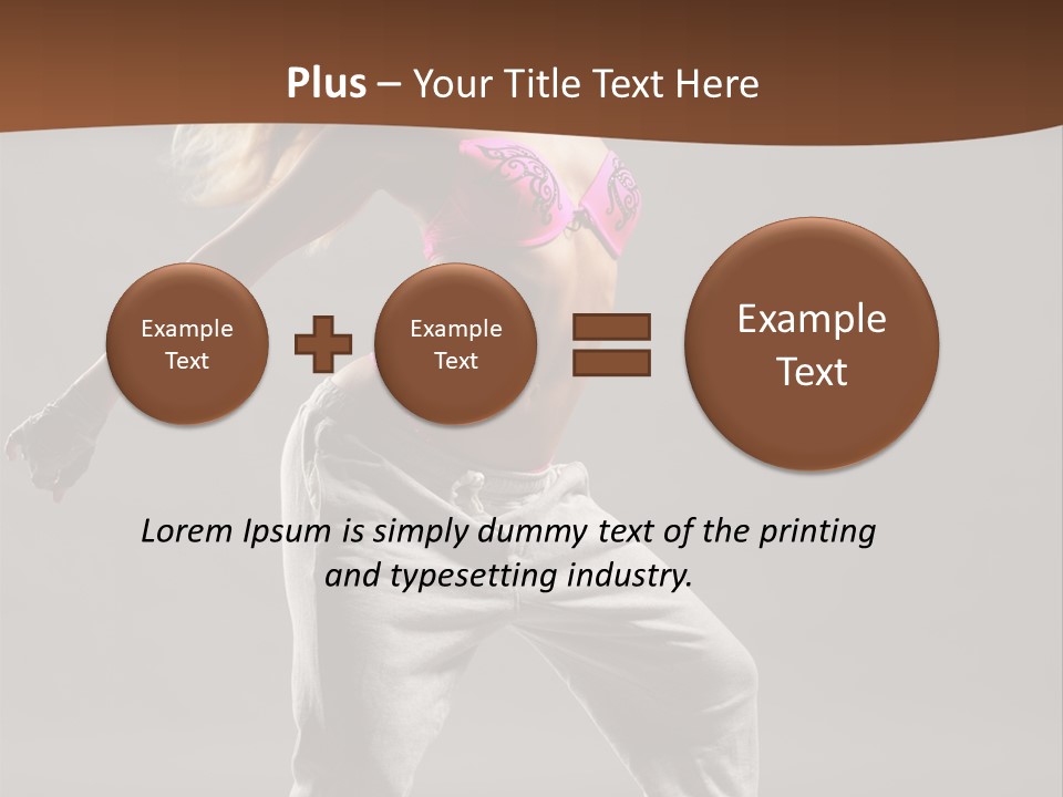 Femininity Voluptuous Blond PowerPoint Template