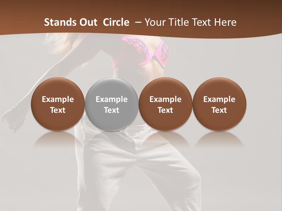 Femininity Voluptuous Blond PowerPoint Template