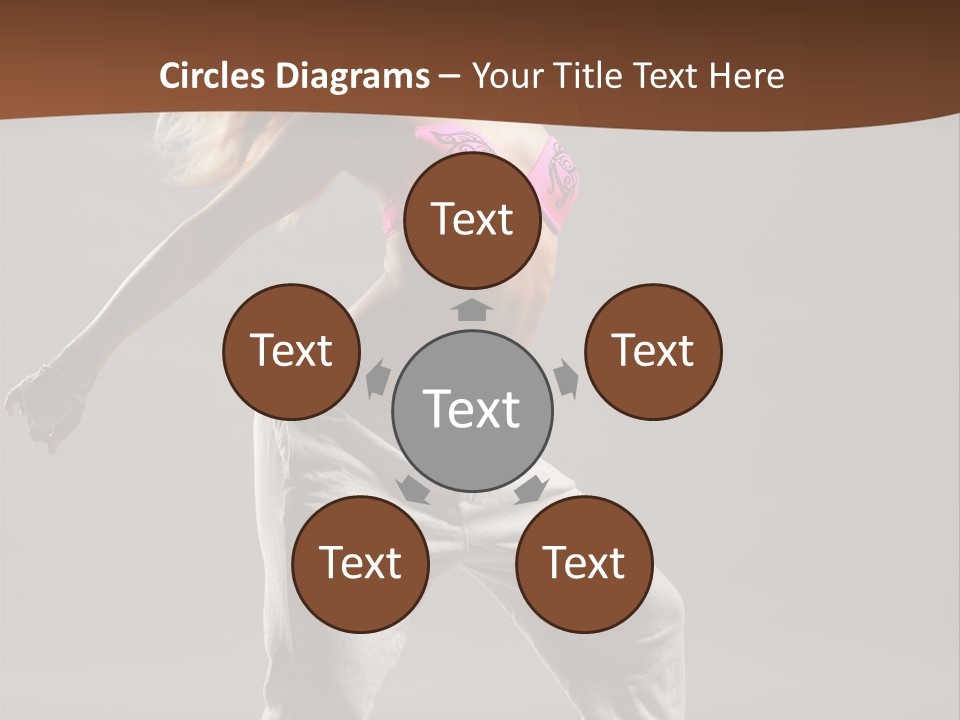 Femininity Voluptuous Blond PowerPoint Template