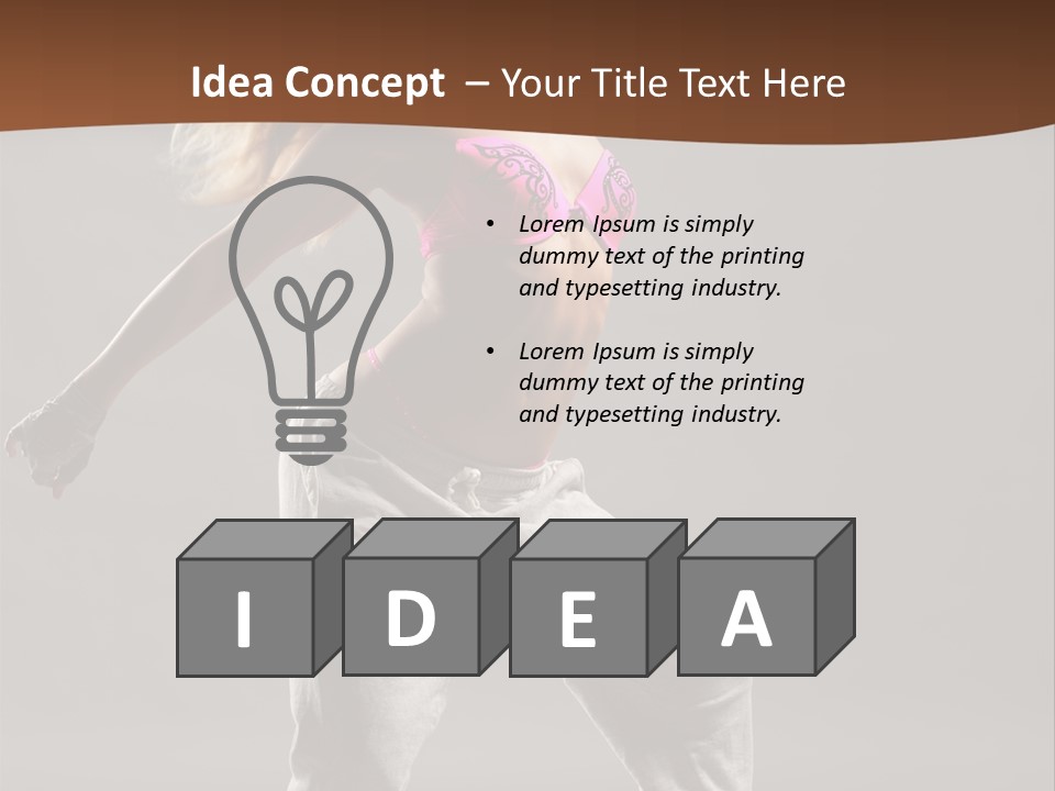 Femininity Voluptuous Blond PowerPoint Template