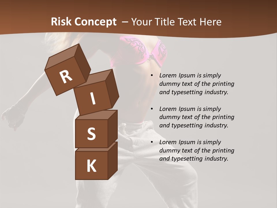 Femininity Voluptuous Blond PowerPoint Template