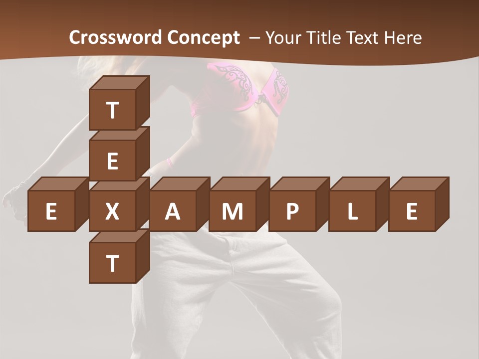 Femininity Voluptuous Blond PowerPoint Template