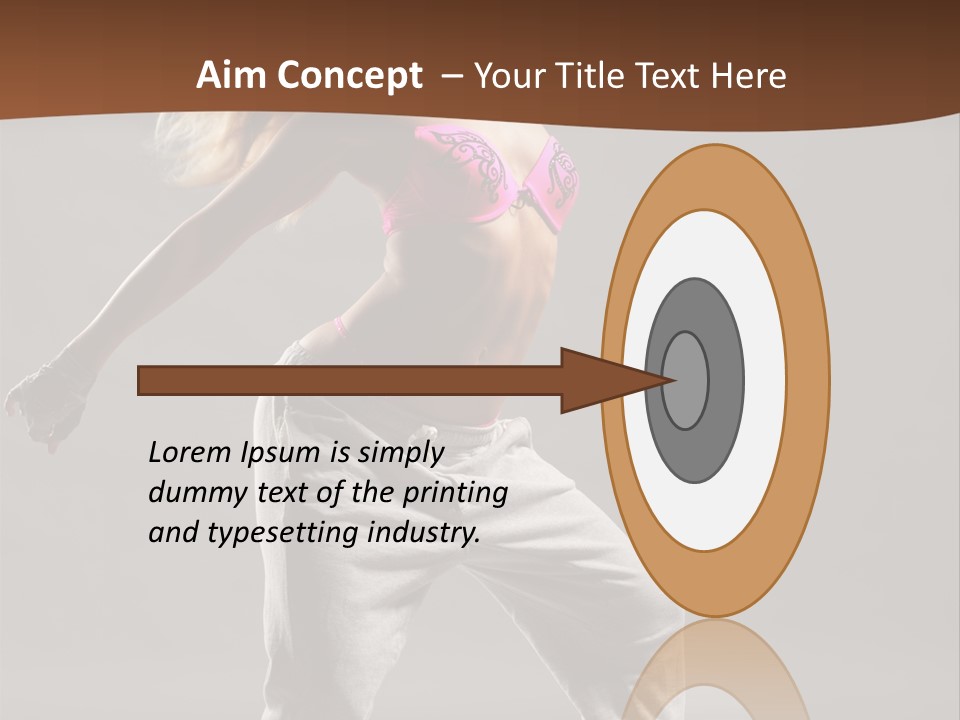 Femininity Voluptuous Blond PowerPoint Template
