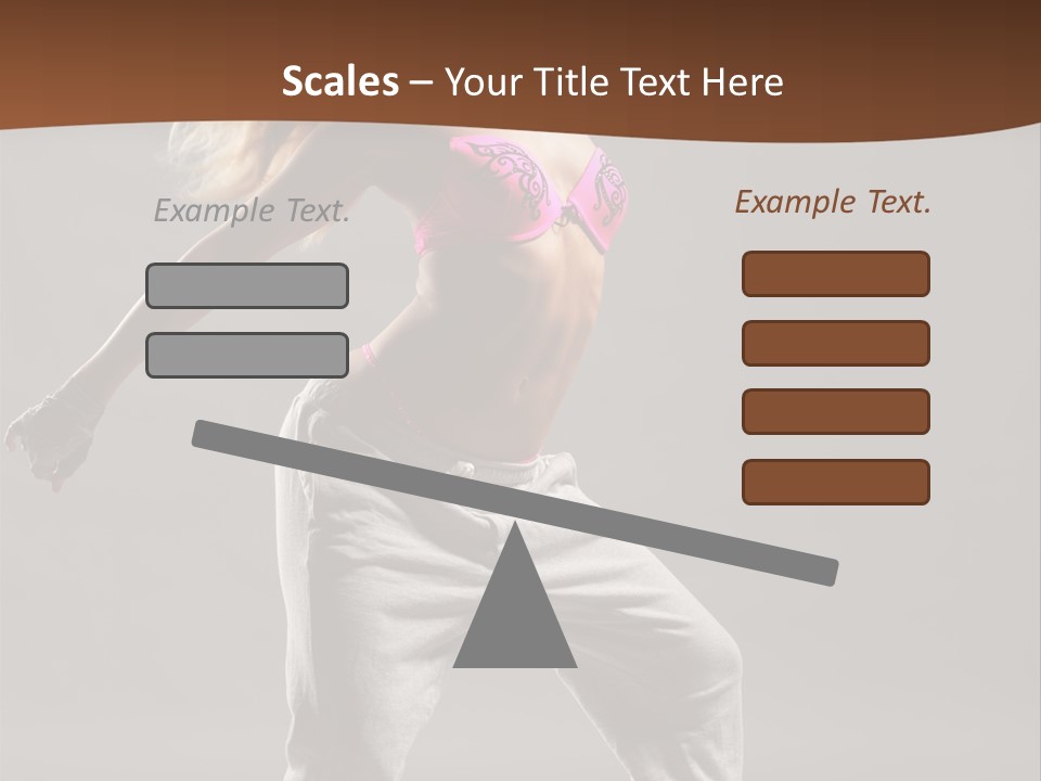 Femininity Voluptuous Blond PowerPoint Template