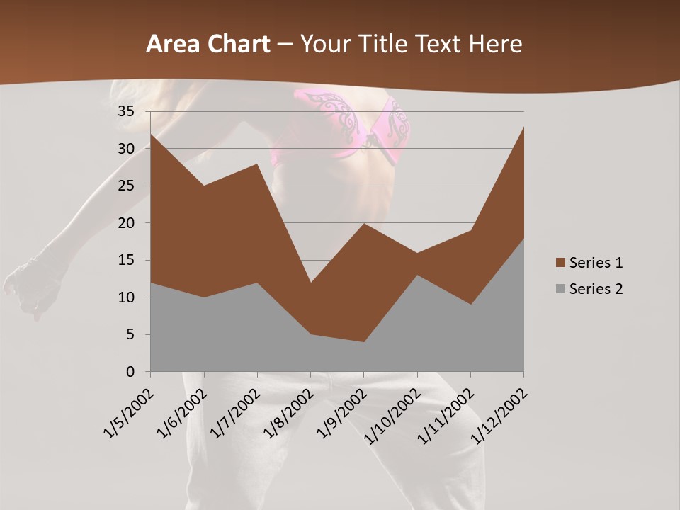 Femininity Voluptuous Blond PowerPoint Template