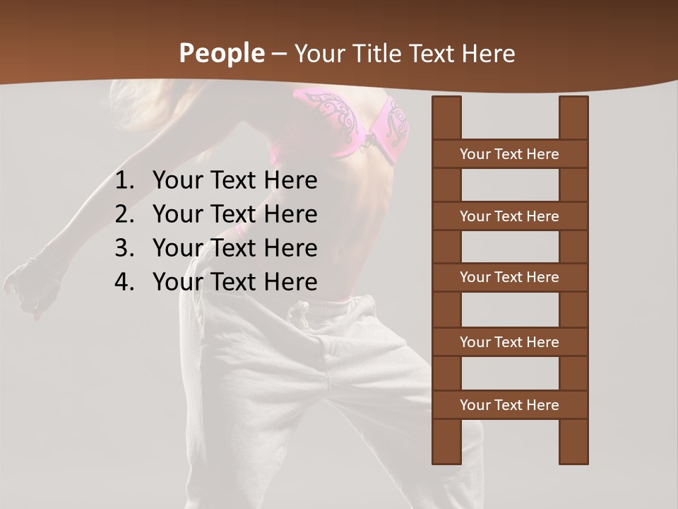 Femininity Voluptuous Blond PowerPoint Template