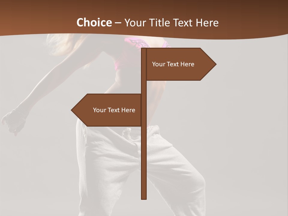 Femininity Voluptuous Blond PowerPoint Template