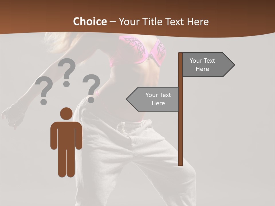 Femininity Voluptuous Blond PowerPoint Template