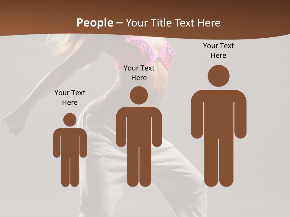 Femininity Voluptuous Blond PowerPoint Template