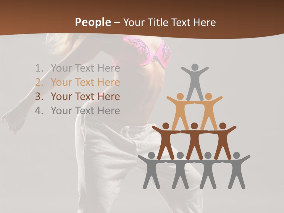 Femininity Voluptuous Blond PowerPoint Template