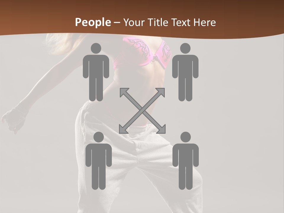 Femininity Voluptuous Blond PowerPoint Template