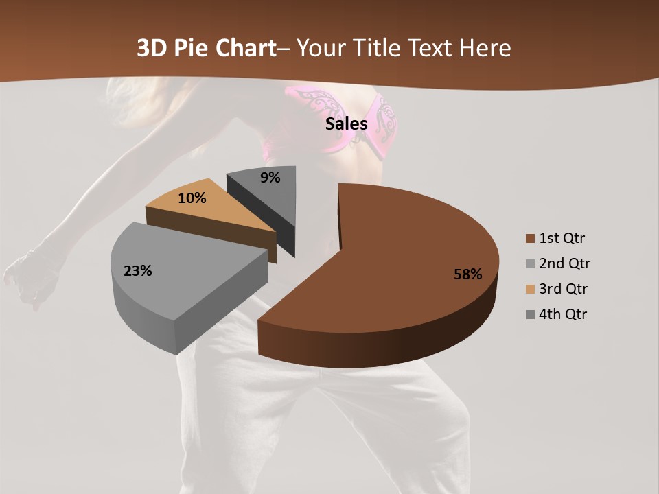 Femininity Voluptuous Blond PowerPoint Template