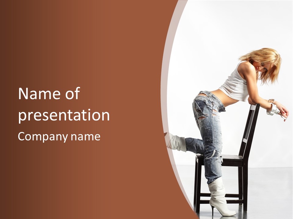 People Modern Pose PowerPoint Template
